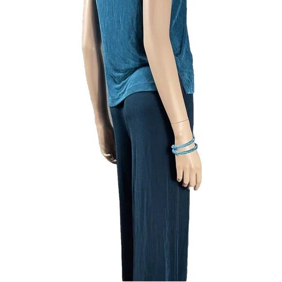 Swarovski Turquoise Stardust Double Bracelet Ladies Choker Necklace Teal - Picture 8 of 9